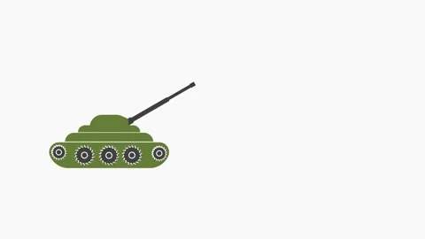 Army tank animation in 4k. Stock Footage 201025880