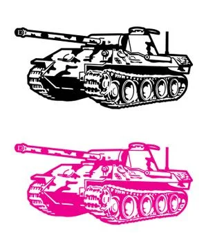 Army tank Stock Illustration