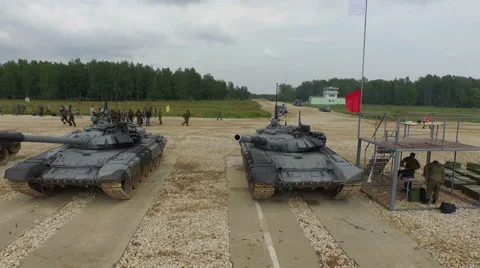 Army tanks Video stock 53256117