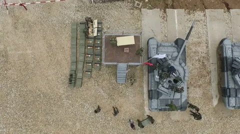 Army tanks Stock Footage 53256671