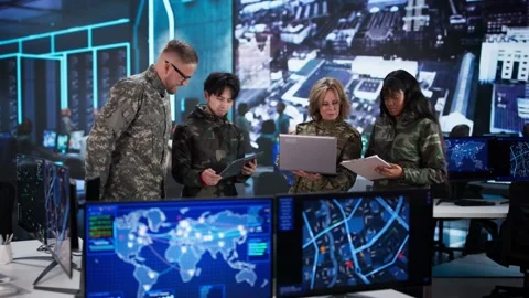Army Team In Control Office Service Center Stock Footage 322825080