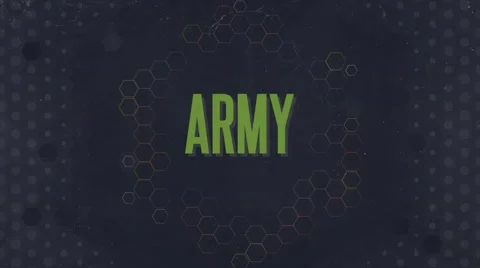 Army Text Stinger Stock Footage 66112720