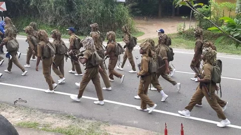 Army troops training Stock Footage 148959175