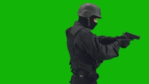 Army Uniform Green Screen Stock Footage 281014838