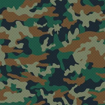 Army vector camouflage seamless pattern. Illustrazione stock