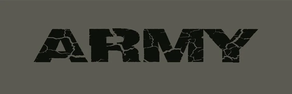 Army Vector Typography Lettering Bold Military Font Design Illustrazione stock