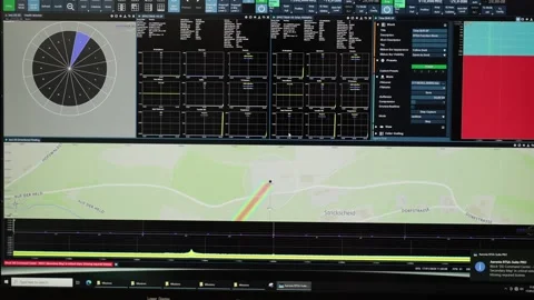 Army weapon radar searching for the target at the battlefield area. Army weapon Stock Footage 262745939