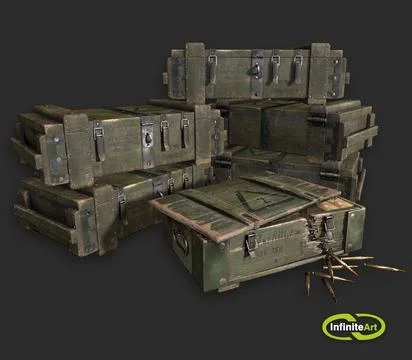 Army Weapons Transport Box 3D Model