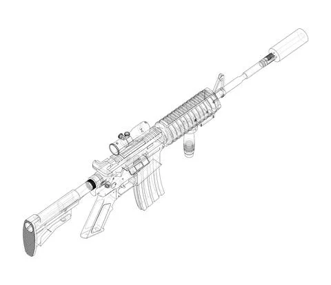 Army weapons. Vector Stock Illustration