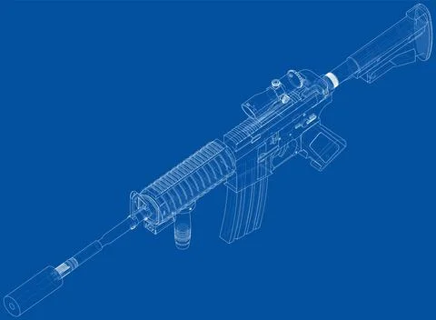 Army weapons. Vector Stock Illustration
