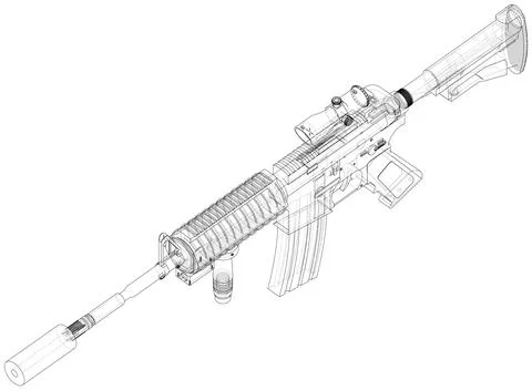 Army weapons. Vector Stock-Illustration