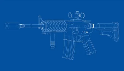 Army weapons. Vector Stock Illustration