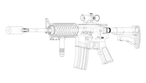 Army weapons. Vector Stock Illustration