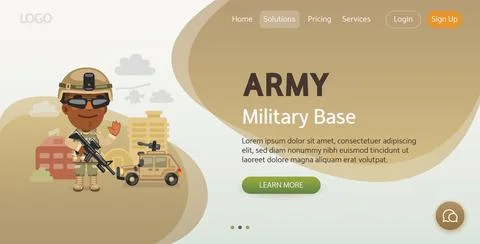 Army Website Template Stock Illustration