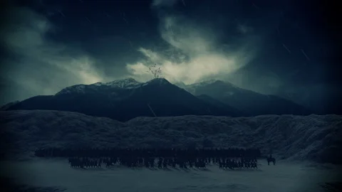 Army of Wild Warriors Ready for Battle Stock Footage 250628399