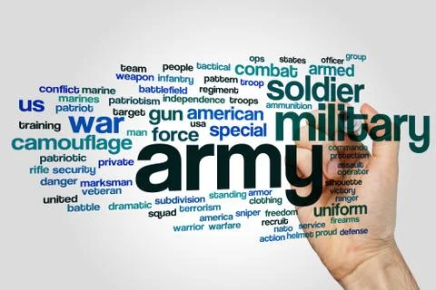 Army word cloud Stock Illustration