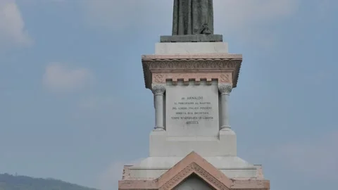 Arnaldo statue aerial Stock Footage 152875348