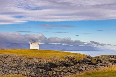 Arnarstapi is thriving tourism destination in Iceland with natural and culinary Stock Photos