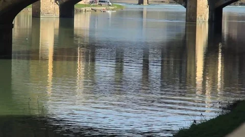 Arno river in florence Stock Footage 74801663