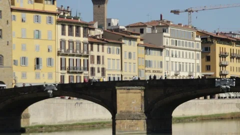 Arno river in florence Stock Footage 74801667