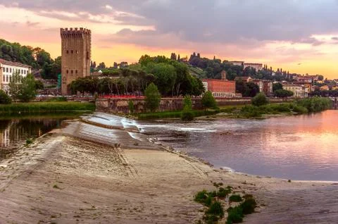 Arno river. Florence. Stock Photos