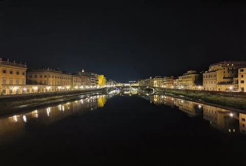 Arno river by night Foto stock