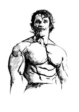 Arnold schwarzenegger Stock Illustration