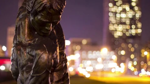 Arnold Schwarzenegger Statue Video stock 72165765