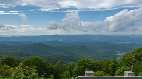 Arnold Valley Overlook Cloudscape Timelapse Zoom Out Stock Footage 248027993