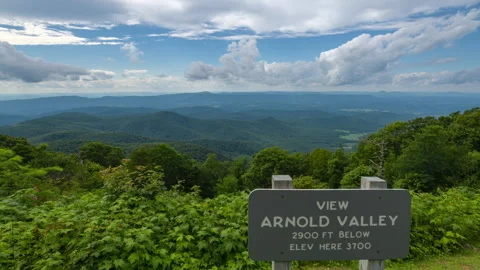 Arnold Valley Overlook Cloudscape Timelapse Stock Footage 248028997