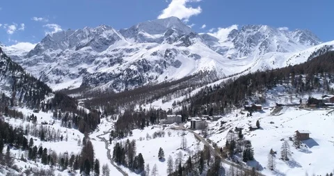Arolla flight up - Aerial 4K Stock Footage 106227416