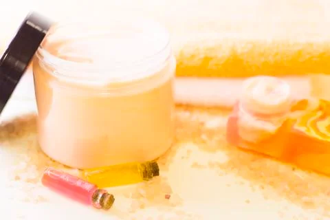 Aroma bath items Stock Photos