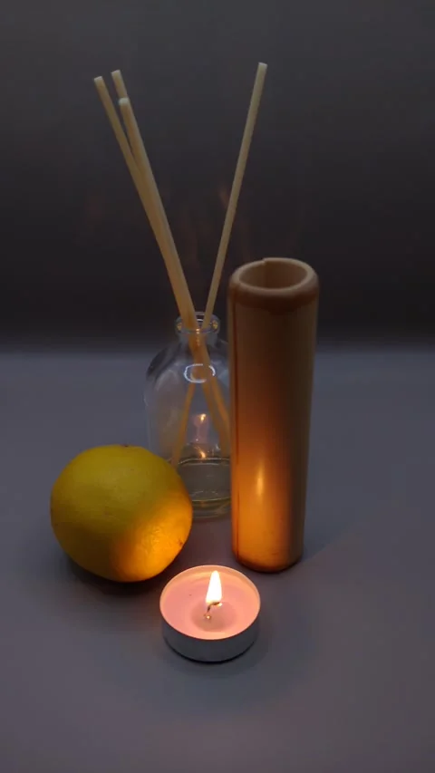 Aroma composition with candles Stock Footage 331316052
