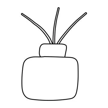 Aroma diffuser barbicore heart line comfort icon Stock Illustration