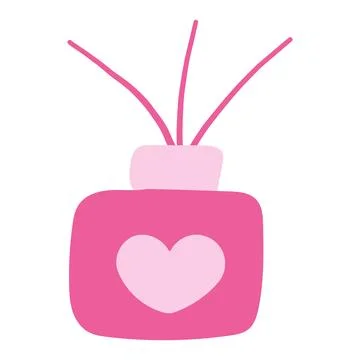 Aroma diffuser barbicore heart pink comfort icon Stockillustratie
