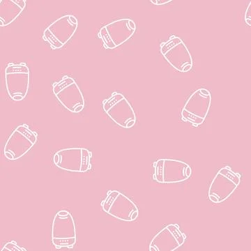 Aroma diffuser bottle perfume line seamless pattern Illustrazione stock