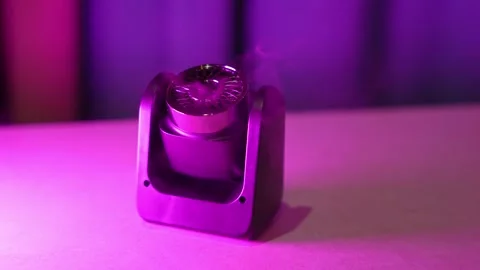 Aroma Diffuser Emitting Mist Under Purple Lighting Stock Footage 346288016