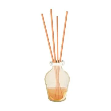 Aroma diffuser, glass bottle with bamboo sticks for home in cartoon style Stock Illustration