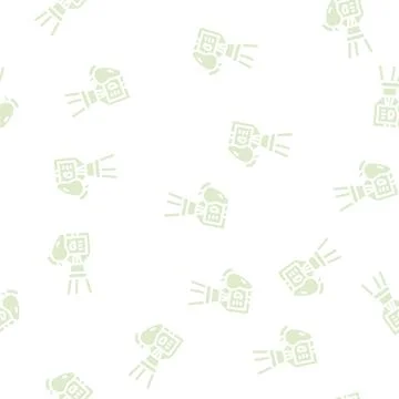 Aroma diffuser mango glyph vector seamless pattern Stock Illustration