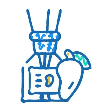 Aroma diffuser mango icon doodle illustration 스톡 일러스트