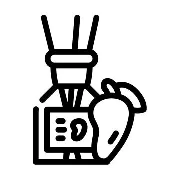 Aroma diffuser mango line icon vector illustration Stock Illustration