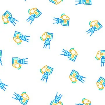 Aroma diffuser mango vector seamless pattern Stock Illustration