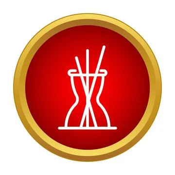 Aroma diffuser reed sticks in vase icon イラスト素材