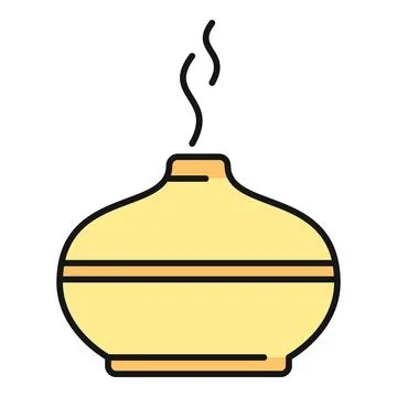 Aroma diffuser releasing essential oil mist for relaxation Illustration