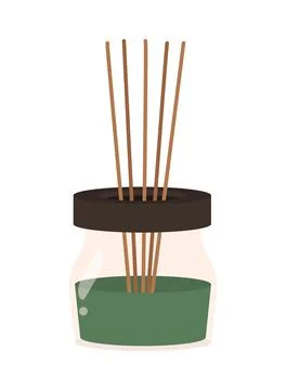 Aroma diffusers wooden sticks Illustration