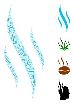 Aroma Icon Recursive Mosaic Illustration