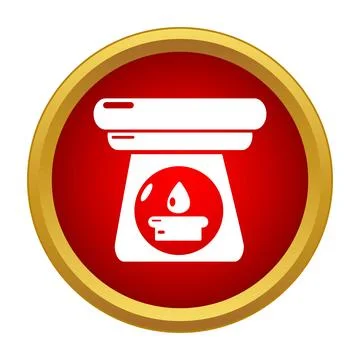 Aroma lamp diffusing essential oil with candle icon Stock Illustration