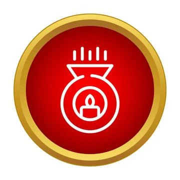 Aroma lamp diffusing essential oil for relaxation icon Stock Illustration
