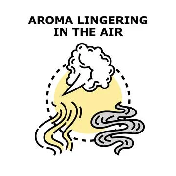 Aroma lingering in air concept vector icon Ilustración de archivo