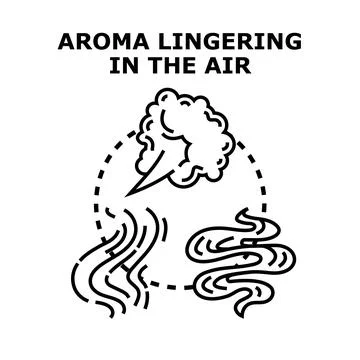 Aroma lingering in air concept vector icon イラスト素材